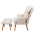 Accent Chair with Ottoman Set;  Fabric Armchair with Wood Legs and Adjustable Backrest ;  Mid Century Modern Comfy Lounge Chair for Living Room;  Bedroom;  Reading Room and Study Accent Chair with Ottoman Set;  Fabric Armchair with Wood Legs and Adjustable Backrest ;  Mid Century Modern Comfy Lounge Chair for Living Room;  Bedroom;  Reading Room and Study