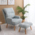 Accent Chair with Ottoman Set;  Fabric Armchair with Wood Legs and Adjustable Backrest ;  Mid Century Modern Comfy Lounge Chair for Living Room;  Bedroom;  Reading Room and Study Accent Chair with Ottoman Set;  Fabric Armchair with Wood Legs and Adjustable Backrest ;  Mid Century Modern Comfy Lounge Chair for Living Room;  Bedroom;  Reading Room and Study