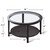 Modern Solid wood round coffee table with tempered glass top black color-36" Modern Solid wood round coffee table with tempered glass top black color-36"