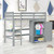 TWIN LOFT BED WITH DESK AND WARDROBE FOR GREY COLOR