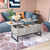 Alloylegs coffee table,Computer deskGametable furniture decoration,open storage,around the lifting table top and hidden compartment,elevatortable for dining room color light gray withSandstone texture Alloylegs coffee table,Computer deskGametable furniture decoration,open storage,around the lifting table top and hidden compartment,elevatortable for dining room color light gray withSandstone texture