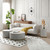 Set of 3 White Marble Pattern Round Coffee Table side Table End Table Set for Living Room Fully Assembled Set of 3 White Marble Pattern Round Coffee Table side Table End Table Set for Living Room Fully Assembled