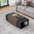 47 Inch Modern Farmhouse Drawer Coffee Table for Living Room or Office , Armando & Texture Black 47 Inch Modern Farmhouse Drawer Coffee Table for Living Room or Office , Armando & Texture Black