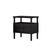 Gourd Shaped Leg 2 Drawer Nightstand, Antique Black Gourd Shaped Leg 2 Drawer Nightstand, Antique Black