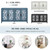 TREXM Retro 4-Door Mirrored Buffet Sideboard with Metal Pulls for Dining Room, Living Room and Hallway (Navy)