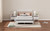 King Size Wood Platform Bed with Gourd Shaped Headboard,Antique White King Size Wood Platform Bed with Gourd Shaped Headboard,Antique White