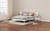 King Size Wood Platform Bed with Gourd Shaped Headboard,Antique White King Size Wood Platform Bed with Gourd Shaped Headboard,Antique White