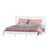 King Size Wood Platform Bed with Gourd Shaped Headboard,Antique White King Size Wood Platform Bed with Gourd Shaped Headboard,Antique White