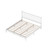 King Size Wood Platform Bed with Gourd Shaped Headboard,Antique White King Size Wood Platform Bed with Gourd Shaped Headboard,Antique White