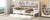 Twin size Daybed, Wood Slat Support, with Bedside Shelves and Two Drawers, White