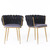 Living Room Chairs,Velvet Makeup Vanity Chair with Back Arm Modern Bedroom Accent Chair Elegant Comfy Single upholstered Chair with Gold Metal Legs(2 SET) Living Room Chairs,Velvet Makeup Vanity Chair with Back Arm Modern Bedroom Accent Chair Elegant Comfy Single upholstered Chair with Gold Metal Legs(2 SET)
