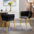 Living Room Chairs,Velvet Makeup Vanity Chair with Back Arm Modern Bedroom Accent Chair Elegant Comfy Single upholstered Chair with Gold Metal Legs(2 SET) Living Room Chairs,Velvet Makeup Vanity Chair with Back Arm Modern Bedroom Accent Chair Elegant Comfy Single upholstered Chair with Gold Metal Legs(2 SET)