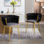 Living Room Chairs,Velvet Makeup Vanity Chair with Back Arm Modern Bedroom Accent Chair Elegant Comfy Single upholstered Chair with Gold Metal Legs(2 SET) Living Room Chairs,Velvet Makeup Vanity Chair with Back Arm Modern Bedroom Accent Chair Elegant Comfy Single upholstered Chair with Gold Metal Legs(2 SET)