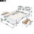 Wood Full Size Platform Bed with 2 Drawers, Storage Headboard and Footboard, White(Expected Arrival Time: 1.28)