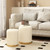 Velvet/Linen Fabric Storage Ottoman Set of 2 Velvet/Linen Fabric Storage Ottoman Set of 2
