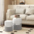Velvet/Linen Fabric Storage Ottoman Set of 2 Velvet/Linen Fabric Storage Ottoman Set of 2