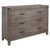 Industrial Design Brownish Gray Finish Dresser of 6 Drawers Premium Melamine Modern Bedroom Furniture 1pc Industrial Design Brownish Gray Finish Dresser of 6 Drawers Premium Melamine Modern Bedroom Furniture 1pc