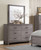 Industrial Design Brownish Gray Finish Dresser of 6 Drawers Premium Melamine Modern Bedroom Furniture 1pc Industrial Design Brownish Gray Finish Dresser of 6 Drawers Premium Melamine Modern Bedroom Furniture 1pc