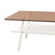 Rectangle Coffee Table, Tempered Glass Tabletop with White Metal Legs, Modern Table for Living Room , Brown Glass Rectangle Coffee Table, Tempered Glass Tabletop with White Metal Legs, Modern Table for Living Room , Brown Glass