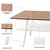 Rectangle Coffee Table, Tempered Glass Tabletop with White Metal Legs, Modern Table for Living Room , Brown Glass Rectangle Coffee Table, Tempered Glass Tabletop with White Metal Legs, Modern Table for Living Room , Brown Glass