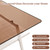 Rectangle Coffee Table, Tempered Glass Tabletop with White Metal Legs, Modern Table for Living Room , Brown Glass Rectangle Coffee Table, Tempered Glass Tabletop with White Metal Legs, Modern Table for Living Room , Brown Glass
