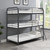 Furniture Triple Bunk Bed, Twin/Twin/Twin, black Furniture Triple Bunk Bed, Twin/Twin/Twin, black