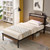 Twin Size Metal Platform Bed Frame with Wooden Headboard and Footboard with USB LINER, No Box Spring Needed, Under Bed Storage, Easy Assemble Twin Size Metal Platform Bed Frame with Wooden Headboard and Footboard with USB LINER, No Box Spring Needed, Under Bed Storage, Easy Assemble
