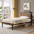 Twin Size Metal Platform Bed Frame with Wooden Headboard and Footboard with USB LINER, No Box Spring Needed, Under Bed Storage, Easy Assemble Twin Size Metal Platform Bed Frame with Wooden Headboard and Footboard with USB LINER, No Box Spring Needed, Under Bed Storage, Easy Assemble
