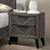 Contemporary Gray Color 1pc Nightstand Bedroom Furniture Solid wood Chevron Pattern 2-Drawers bedside Table Replicated Wood Grain Contemporary Gray Color 1pc Nightstand Bedroom Furniture Solid wood Chevron Pattern 2-Drawers bedside Table Replicated Wood Grain
