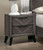 Contemporary Gray Color 1pc Nightstand Bedroom Furniture Solid wood Chevron Pattern 2-Drawers bedside Table Replicated Wood Grain Contemporary Gray Color 1pc Nightstand Bedroom Furniture Solid wood Chevron Pattern 2-Drawers bedside Table Replicated Wood Grain