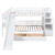 Twin over Twin Bunk Bed with Storage Staircase, Slide and Drawers, Desk with Drawers and Shelves, White(Expected Arrival Time: 1.17)