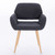 Teddy Fabric Upholstered Side Dining Chair with Metal Leg(Dark grey teddy fabric+Beech Wooden Printing Leg),KD backrest Teddy Fabric Upholstered Side Dining Chair with Metal Leg(Dark grey teddy fabric+Beech Wooden Printing Leg),KD backrest