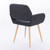 Teddy Fabric Upholstered Side Dining Chair with Metal Leg(Dark grey teddy fabric+Beech Wooden Printing Leg),KD backrest Teddy Fabric Upholstered Side Dining Chair with Metal Leg(Dark grey teddy fabric+Beech Wooden Printing Leg),KD backrest