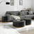 Set of 3 Black Marble Pattern Round Coffee Table side Table End Table Set for Living Room Fully Assembled Set of 3 Black Marble Pattern Round Coffee Table side Table End Table Set for Living Room Fully Assembled