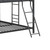 Furniture Triple Bunk Bed, FULL/FULL/FULL, black Furniture Triple Bunk Bed, FULL/FULL/FULL, black