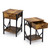 Set of 2 Nightstand Industrial End Table with Drawer;  Storage Shelf and Metal Frame for Living Room;  Bedroom;  XH Set of 2 Nightstand Industrial End Table with Drawer;  Storage Shelf and Metal Frame for Living Room;  Bedroom;  XH