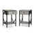 Set of 2 Nightstand Industrial End Table with Drawer;  Storage Shelf and Metal Frame for Living Room;  Bedroom;  XH Set of 2 Nightstand Industrial End Table with Drawer;  Storage Shelf and Metal Frame for Living Room;  Bedroom;  XH