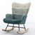 Modern Patchwork Accent Chair with Solid Wood Armrest and Feet, Mid-Century Modern Accent Sofa, Fabric Sofa Chair for Living Room Bedroom Studio, Comfy Side Armchair for Bed Modern Patchwork Accent Chair with Solid Wood Armrest and Feet, Mid-Century Modern Accent Sofa, Fabric Sofa Chair for Living Room Bedroom Studio, Comfy Side Armchair for Bed