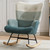 Modern Patchwork Accent Chair with Solid Wood Armrest and Feet, Mid-Century Modern Accent Sofa, Fabric Sofa Chair for Living Room Bedroom Studio, Comfy Side Armchair for Bed Modern Patchwork Accent Chair with Solid Wood Armrest and Feet, Mid-Century Modern Accent Sofa, Fabric Sofa Chair for Living Room Bedroom Studio, Comfy Side Armchair for Bed