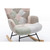 Modern Patchwork Accent Chair with Solid Wood Armrest and Feet, Mid-Century Modern Accent Sofa, Fabric Sofa Chair for Living Room Bedroom Studio, Comfy Side Armchair for Bed Modern Patchwork Accent Chair with Solid Wood Armrest and Feet, Mid-Century Modern Accent Sofa, Fabric Sofa Chair for Living Room Bedroom Studio, Comfy Side Armchair for Bed