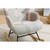 Modern Patchwork Accent Chair with Solid Wood Armrest and Feet, Mid-Century Modern Accent Sofa, Fabric Sofa Chair for Living Room Bedroom Studio, Comfy Side Armchair for Bed Modern Patchwork Accent Chair with Solid Wood Armrest and Feet, Mid-Century Modern Accent Sofa, Fabric Sofa Chair for Living Room Bedroom Studio, Comfy Side Armchair for Bed