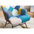 Modern Patchwork Accent Chair with Solid Wood Armrest and Feet, Mid-Century Modern Accent Sofa, Fabric Sofa Chair for Living Room Bedroom Studio, Comfy Side Armchair for Bed Modern Patchwork Accent Chair with Solid Wood Armrest and Feet, Mid-Century Modern Accent Sofa, Fabric Sofa Chair for Living Room Bedroom Studio, Comfy Side Armchair for Bed