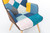 Modern Patchwork Accent Chair with Solid Wood Armrest and Feet, Mid-Century Modern Accent Sofa, Fabric Sofa Chair for Living Room Bedroom Studio, Comfy Side Armchair for Bed Modern Patchwork Accent Chair with Solid Wood Armrest and Feet, Mid-Century Modern Accent Sofa, Fabric Sofa Chair for Living Room Bedroom Studio, Comfy Side Armchair for Bed