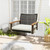 Single Rattan Porch Swing with Armrests Cushion and Hanging Ropes Single Rattan Porch Swing with Armrests Cushion and Hanging Ropes