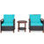 3 Pieces Patio Rattan Furniture Set with Washable Cushion and Acacia Wood Tabletop 3 Pieces Patio Rattan Furniture Set with Washable Cushion and Acacia Wood Tabletop