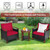 3 Pieces Patio Rattan Furniture Set with Washable Cushion and Acacia Wood Tabletop 3 Pieces Patio Rattan Furniture Set with Washable Cushion and Acacia Wood Tabletop
