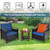 3 Pieces Patio Rattan Furniture Set with Washable Cushion and Acacia Wood Tabletop 3 Pieces Patio Rattan Furniture Set with Washable Cushion and Acacia Wood Tabletop