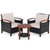 3 Pieces Patio Rattan Furniture Set with Washable Cushion and Acacia Wood Tabletop 3 Pieces Patio Rattan Furniture Set with Washable Cushion and Acacia Wood Tabletop