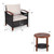 3 Pieces Patio Rattan Furniture Set with Washable Cushion and Acacia Wood Tabletop 3 Pieces Patio Rattan Furniture Set with Washable Cushion and Acacia Wood Tabletop