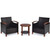 3 Pieces Patio Rattan Furniture Set with Washable Cushion and Acacia Wood Tabletop 3 Pieces Patio Rattan Furniture Set with Washable Cushion and Acacia Wood Tabletop